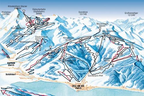 Kaprun Piste Map